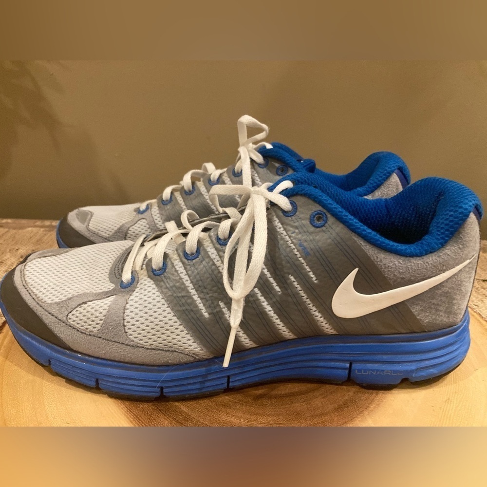 Nike Lunar Elite 2 Grey & Blue/white‎ 429784-10 MENS 10.5 - Picture 2 of 13